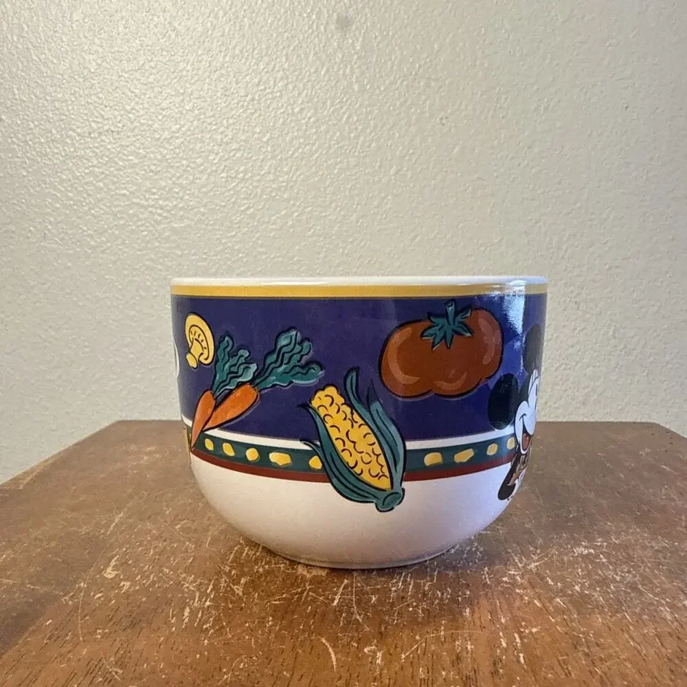 DISNEY Large Latte‎ Cup & Saucer Minnie Mouse Vegetable Soup Coffee Mug